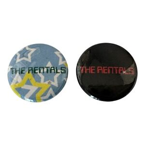 The Rentals Band Mini Pins Lot Of 2 Music Memorabilia One Blue Star One Black